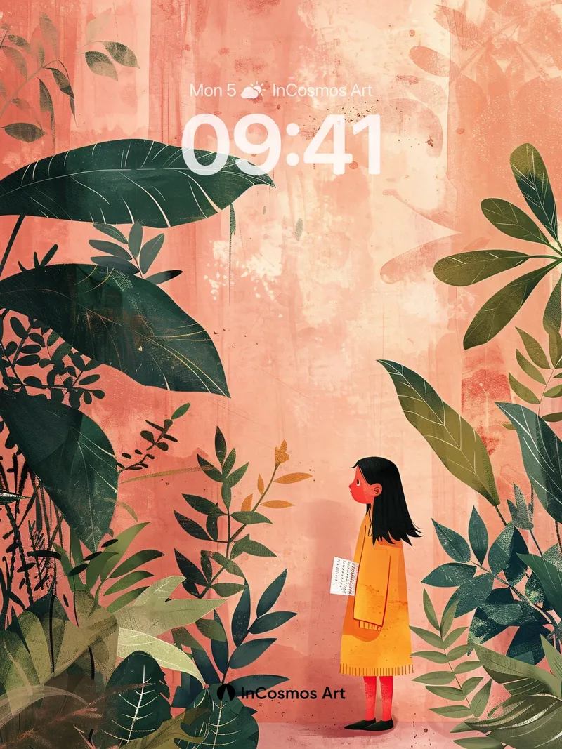 Whispering Jungle Wallpaper with Golden Light