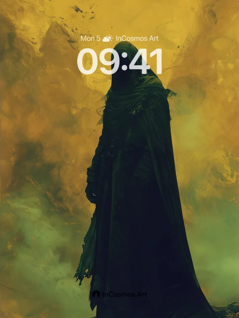 Silent Veil Wallpaper with Golden Haze
