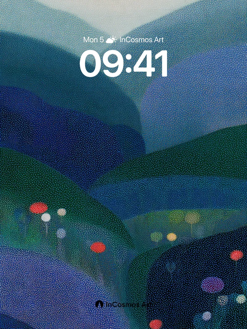 Whispering Hills Wallpaper with Dotted Dreams