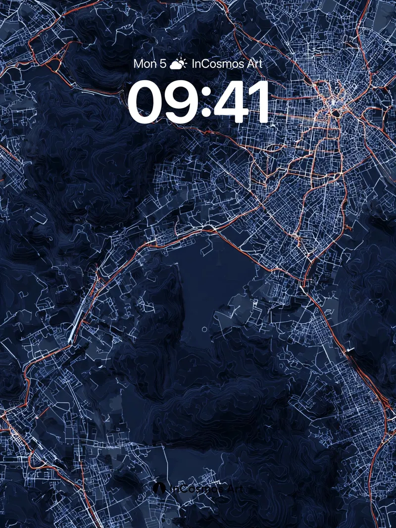 Midnight Circuit Wallpaper with Glowing Veins