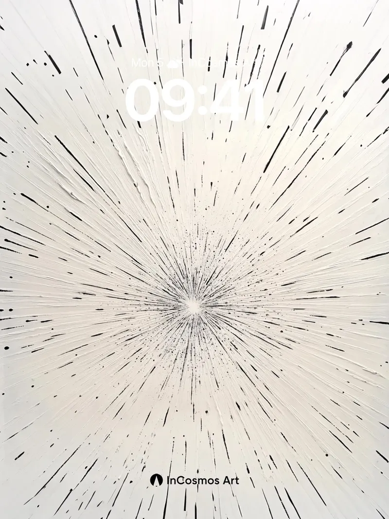 Cosmic Burst Wallpaper with Starfield Motion