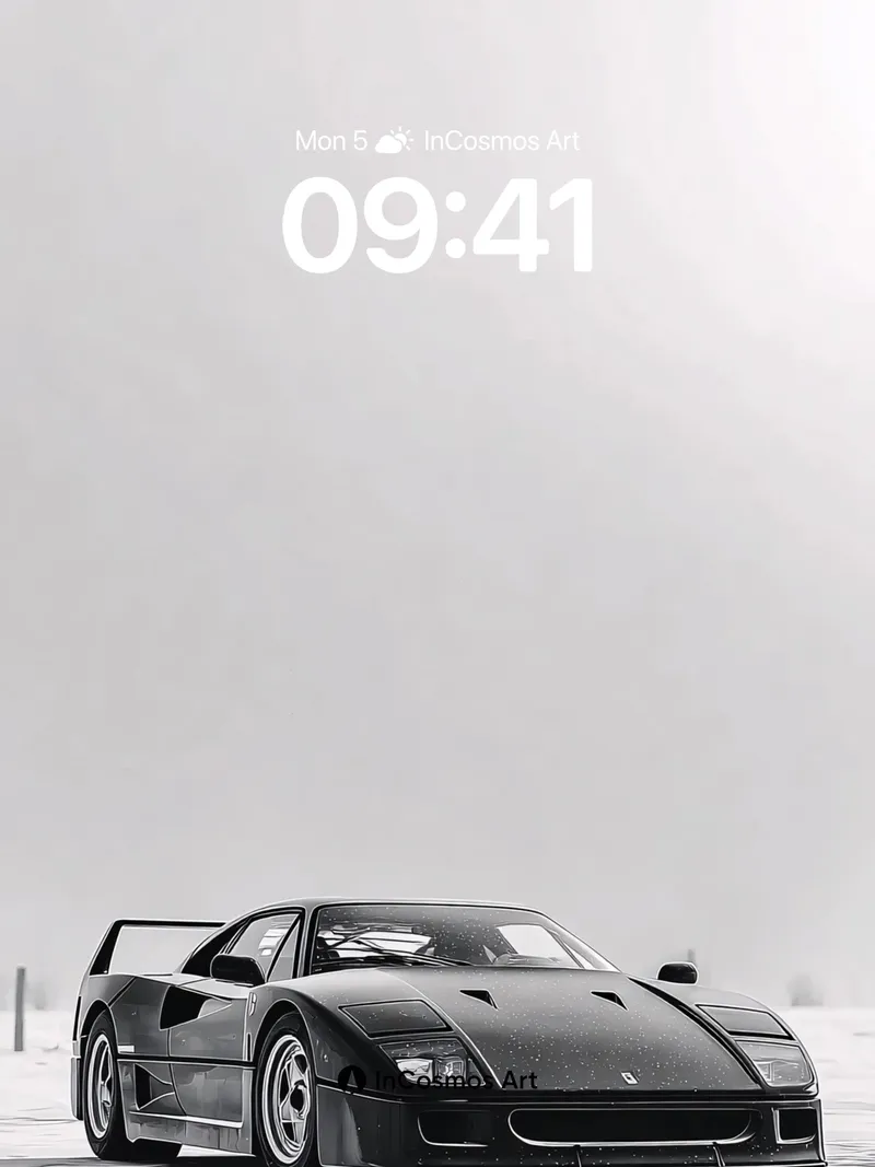 Frostbound Velocity Wallpaper with Midnight Sleekness