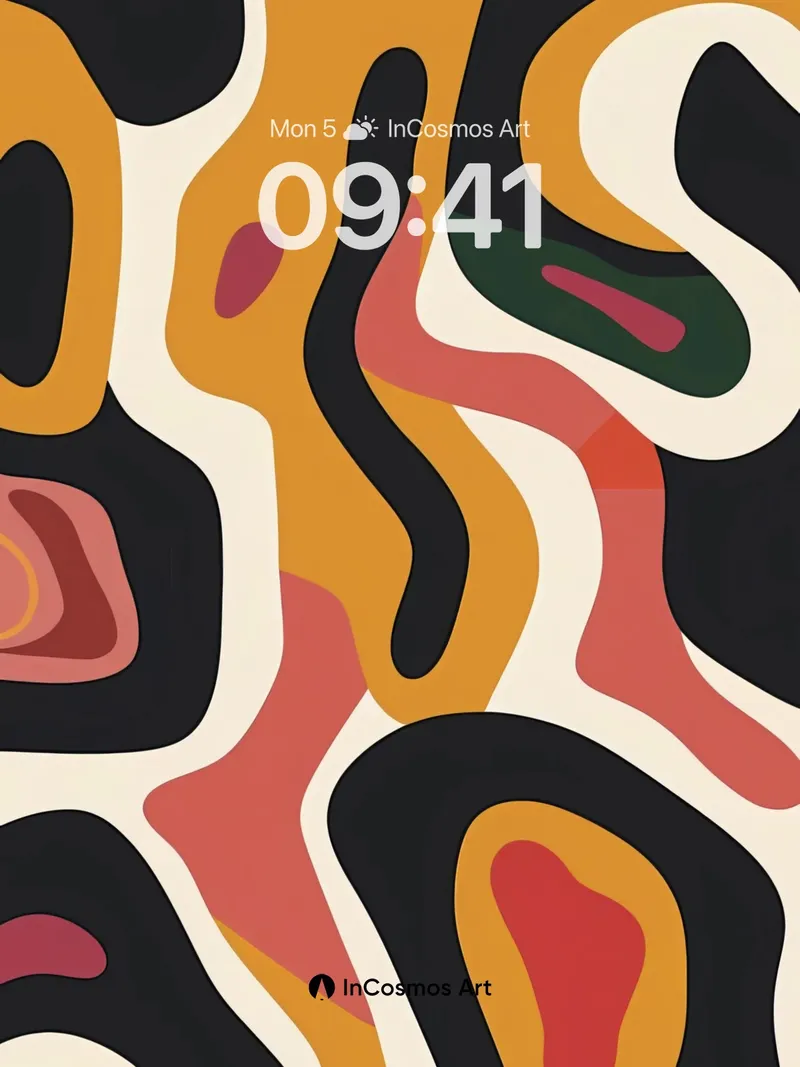 Surreal Drift Wallpaper with Organic Lines