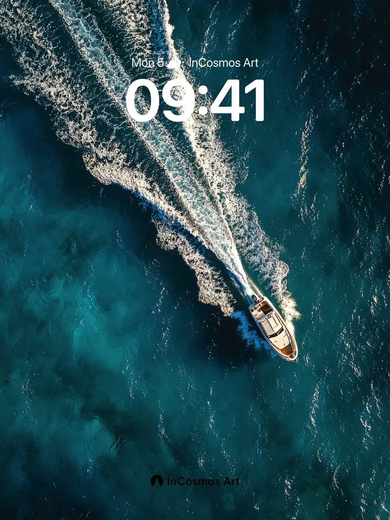 Cerulean Trail Wallpaper with Ocean Breath