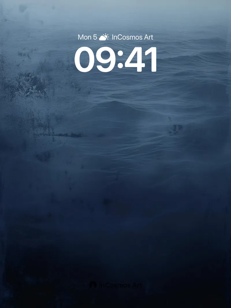Fog-Laced Ocean Wallpaper with Distant Waves