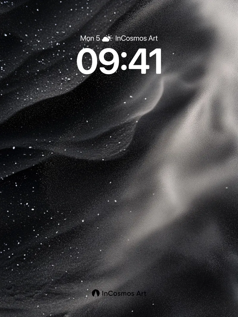 Cosmic Drift Wallpaper with Starlit Veils