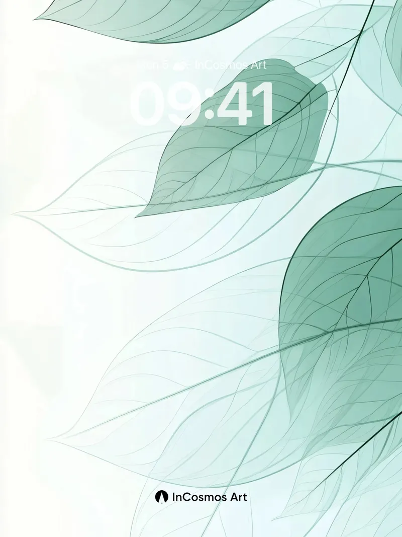 Serenity Leaf Wallpaper with Ethereal Veins