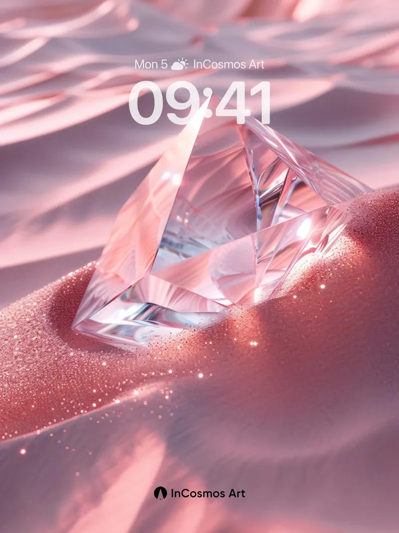 Serenity Prism Wallpaper with Rose Quartz Sands