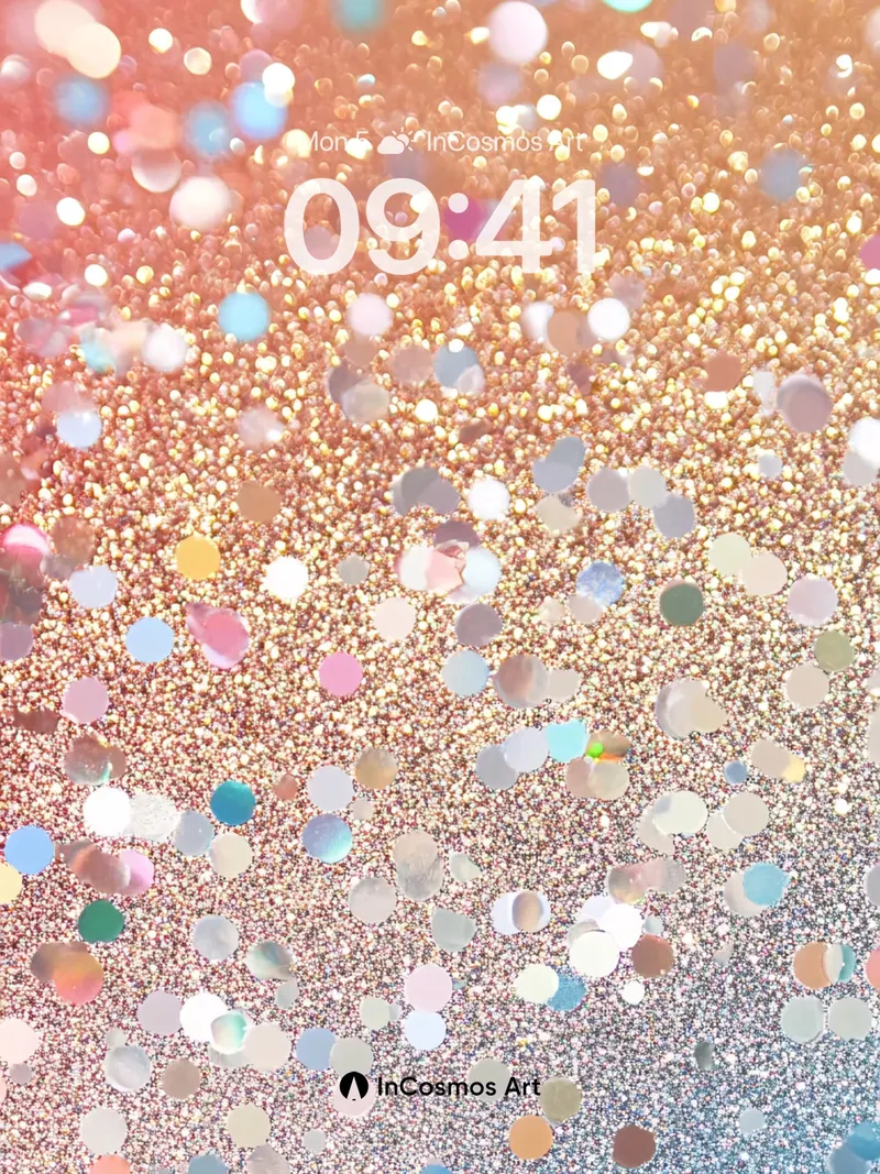 Luminous Confetti Wallpaper with Shimmering Depth