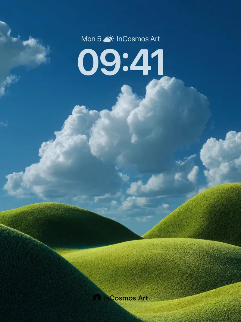 Serenity Hills Wallpaper with Cloud Canopy