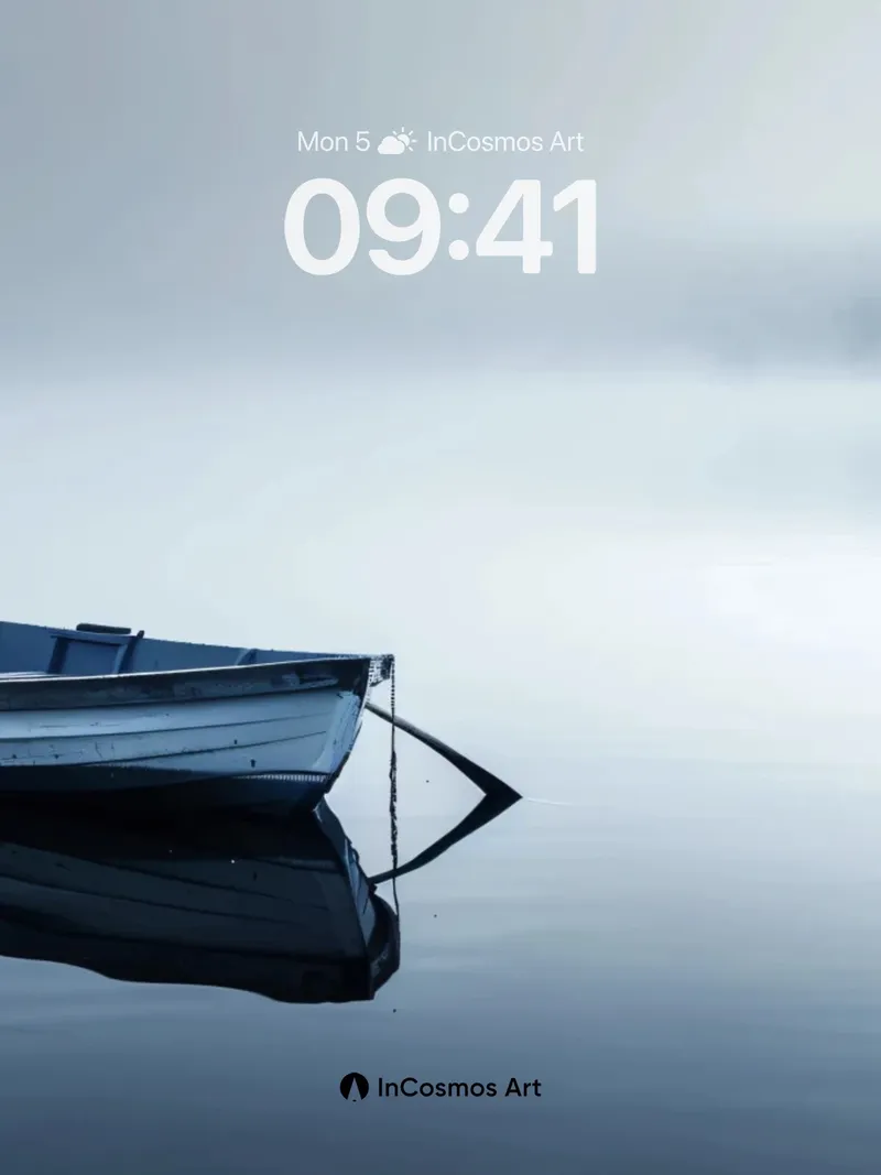 Serenity Drift Wallpaper with Mist-Bound Reflection