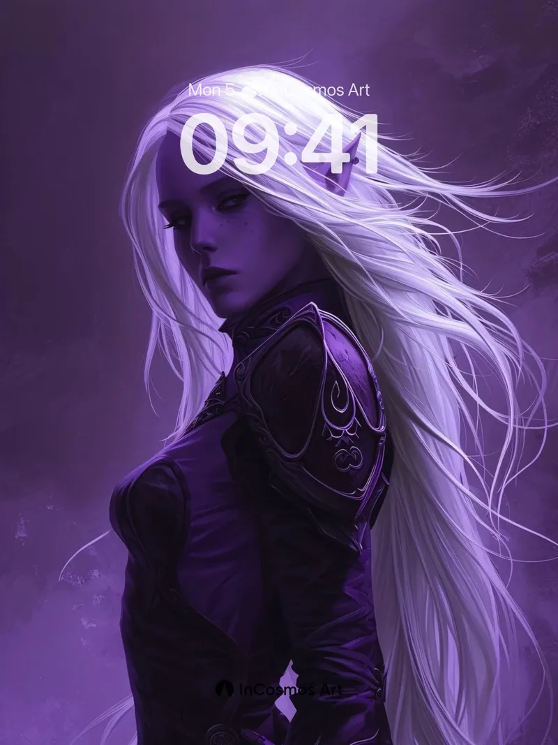 Luminous Shadow Wallpaper with Silver Veil
