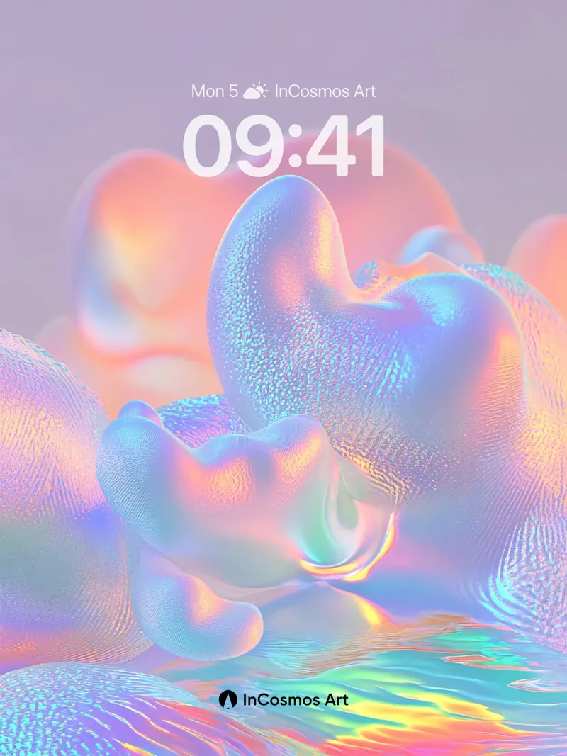 Iridescent Dream Wallpaper with Liquid Light