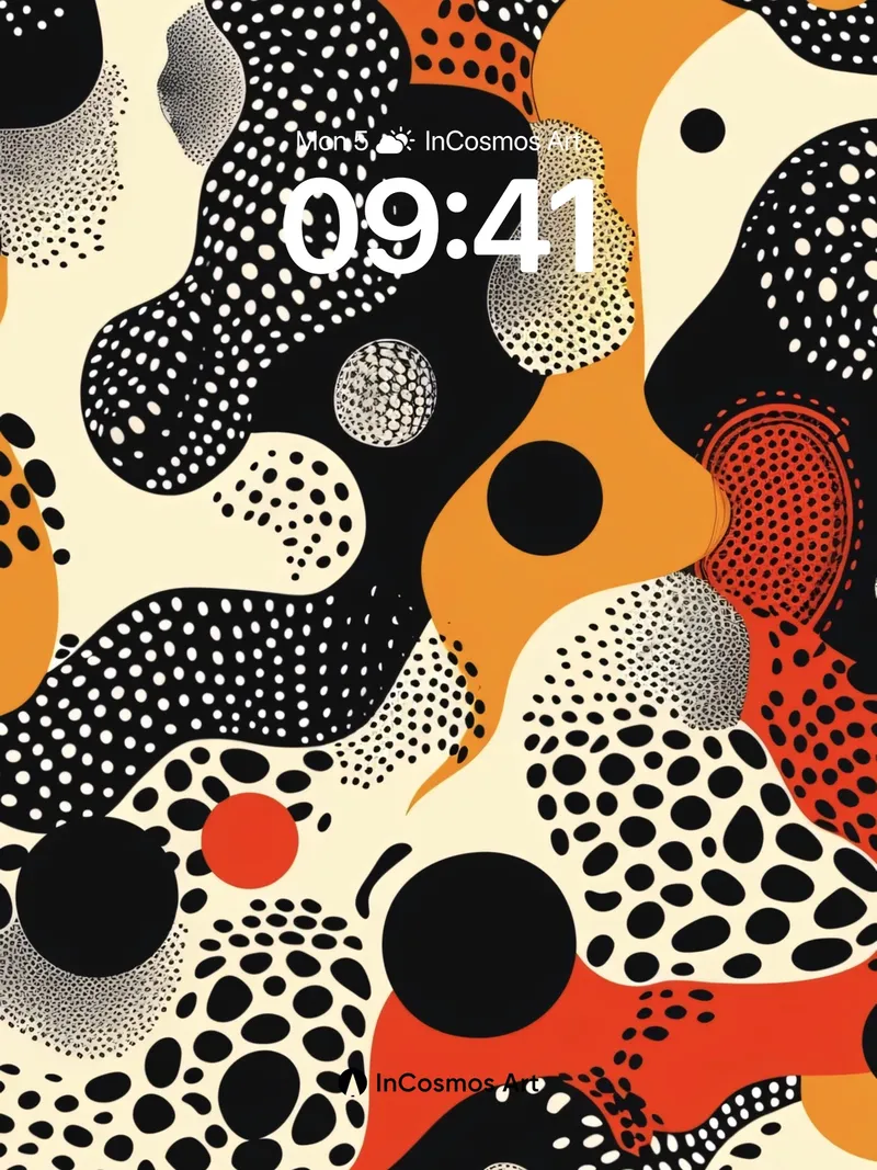 Playful Dots Wallpaper with Organic Flow