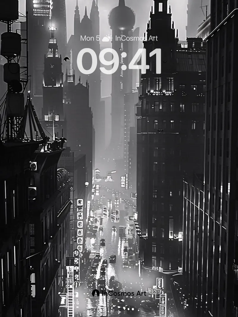 Neon Fog Wallpaper with Steel Silence