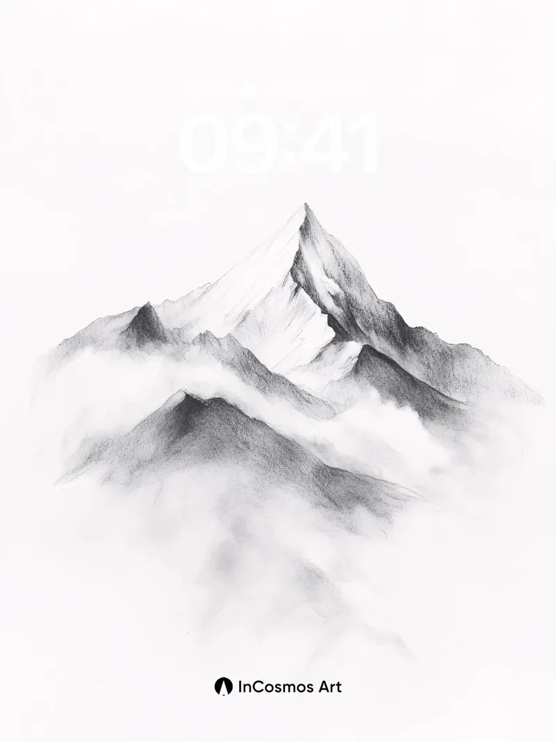 Serenity Peak Wallpaper with Cloud Veils