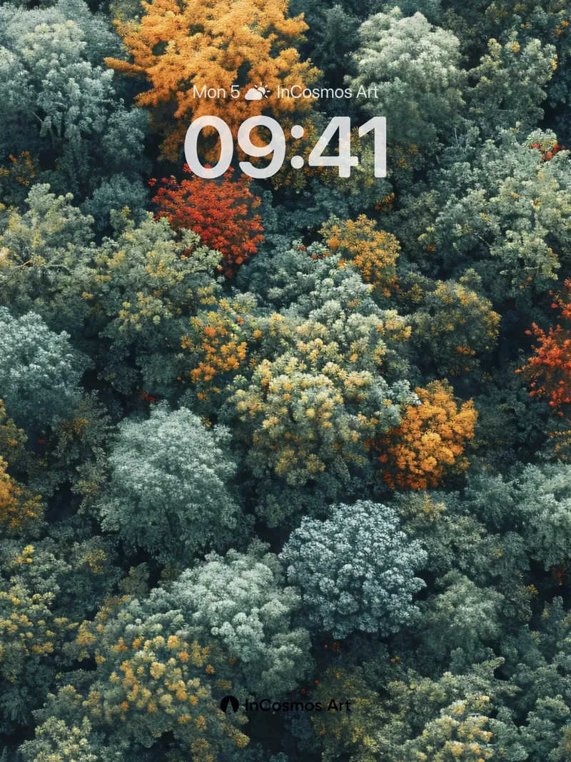 Autumn Hush Wallpaper with Golden Canopy