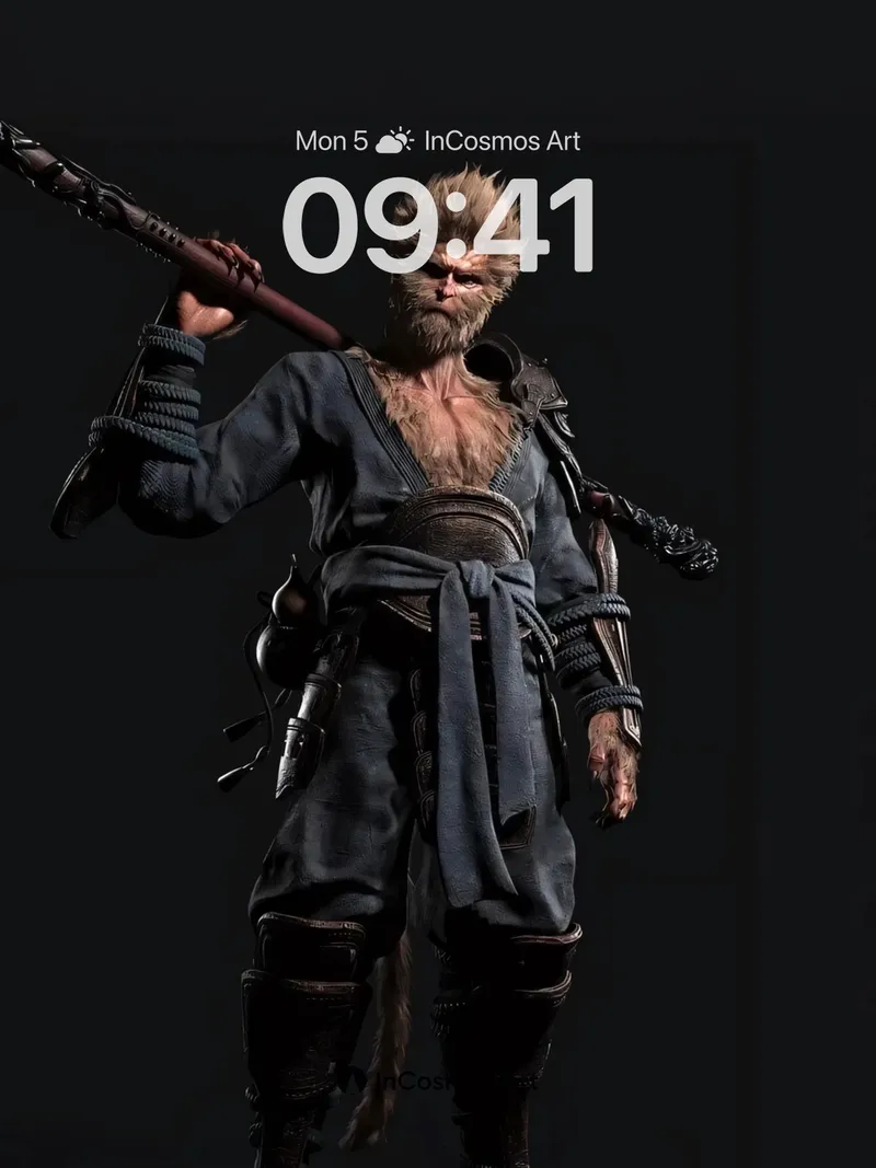 Feral Warrior Wallpaper with Steel-Whispered Hair