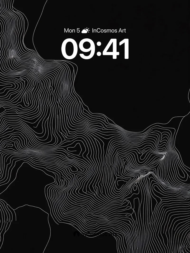 Silent Contour Wallpaper with Ghost Lines