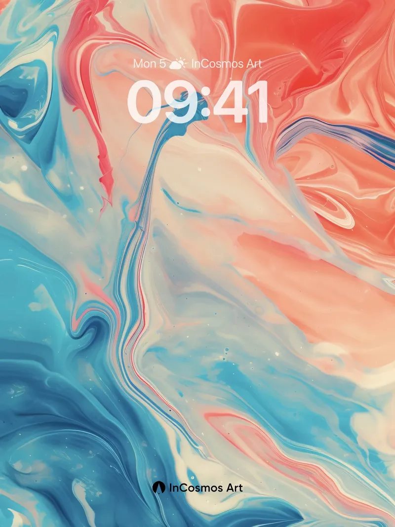 Liquid Sky Wallpaper with Cosmic Veins