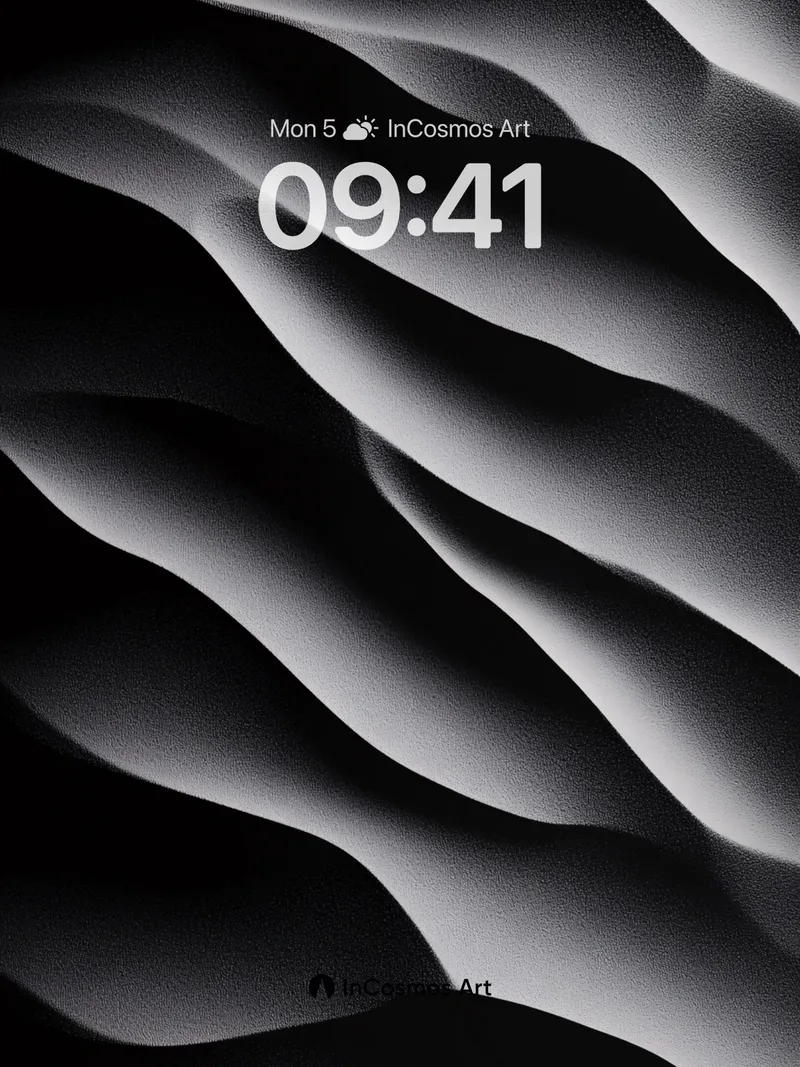 Shadowed Wave Wallpaper with Liquid Depth