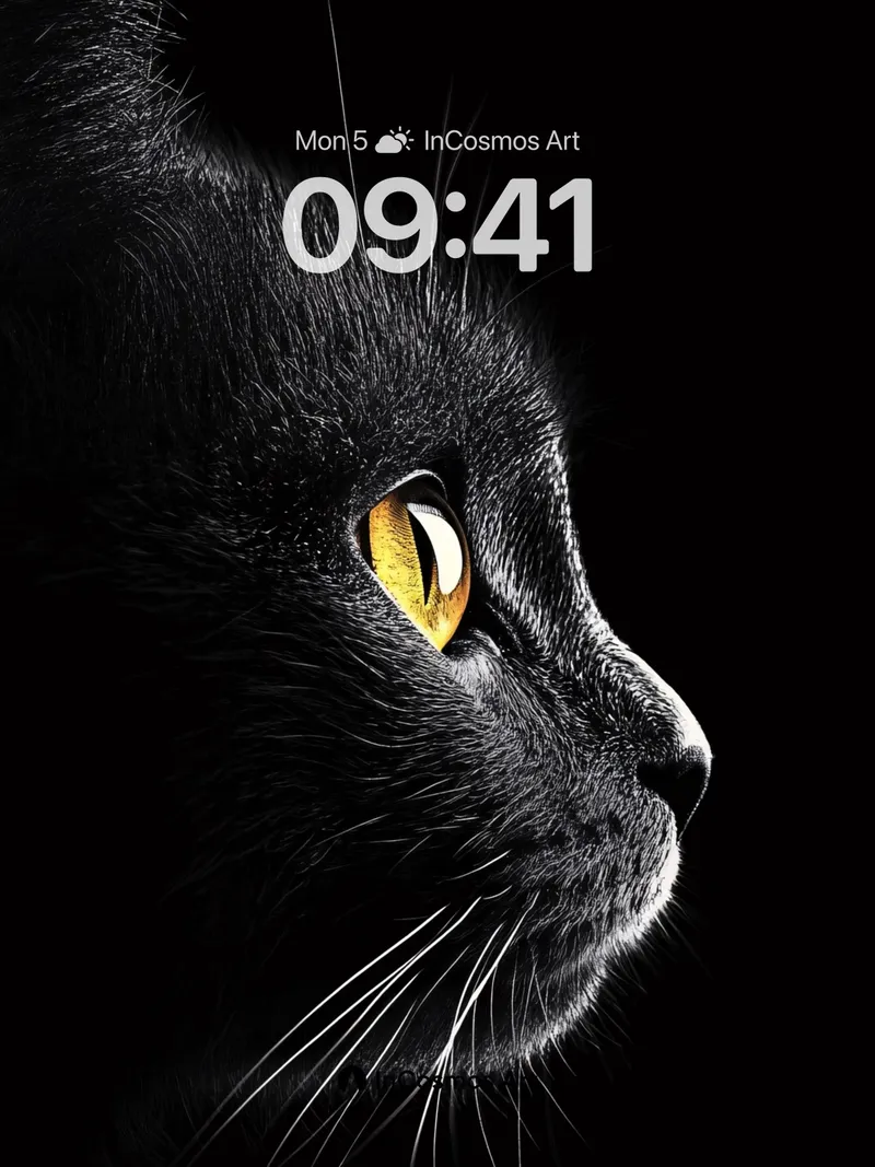 Shadowed Gaze Wallpaper with Golden Eyes