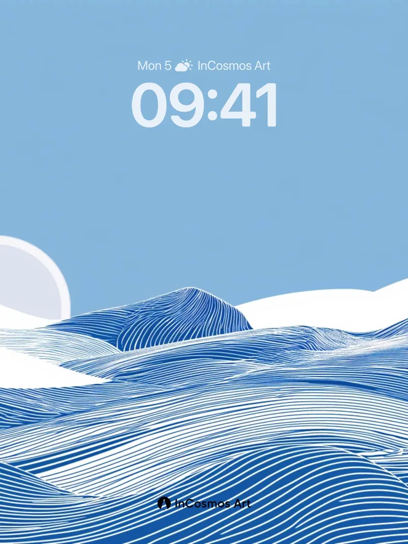 Serenity Wave Wallpaper with Whispering Lines