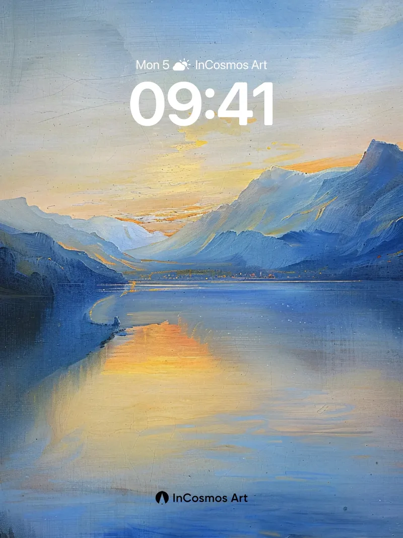 Serenity Mirage Wallpaper with Golden Reflections