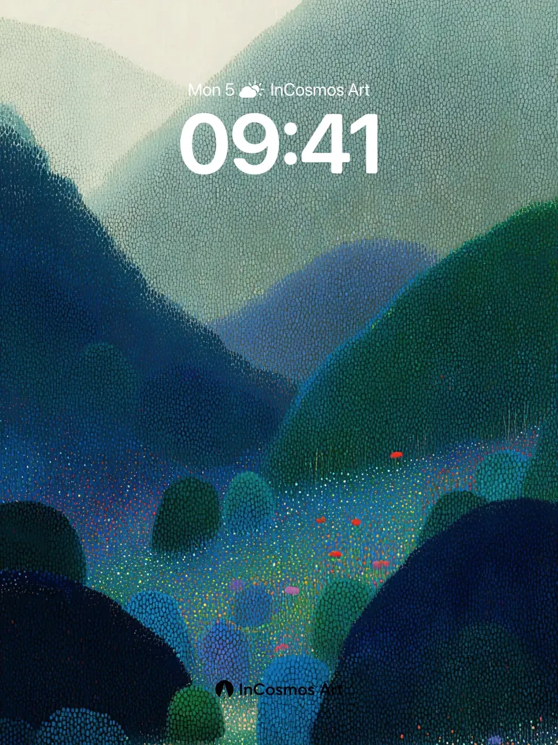 Mystic Valley Wallpaper with Floating Light