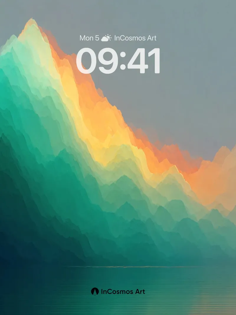 Spectral Ridge Wallpaper with Liquid Light