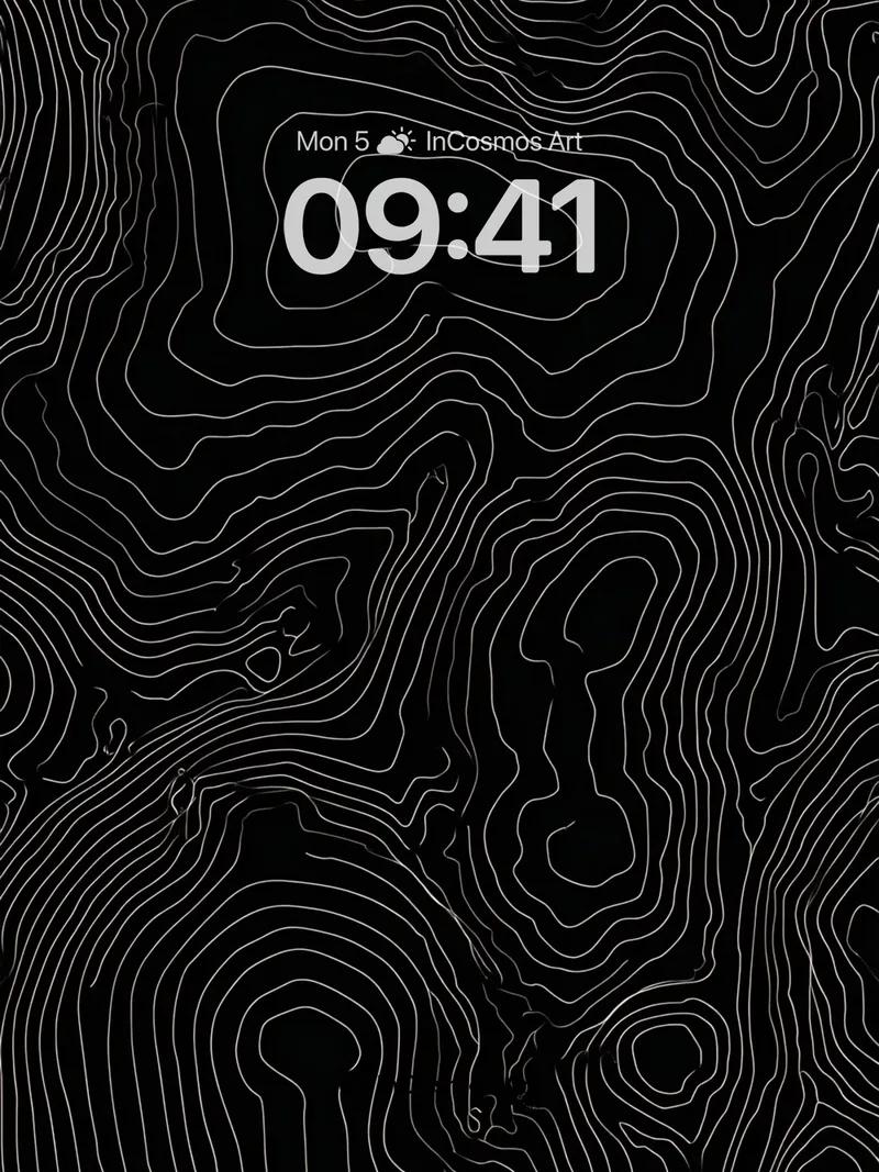 Silent Contour Wallpaper with Ghost Lines
