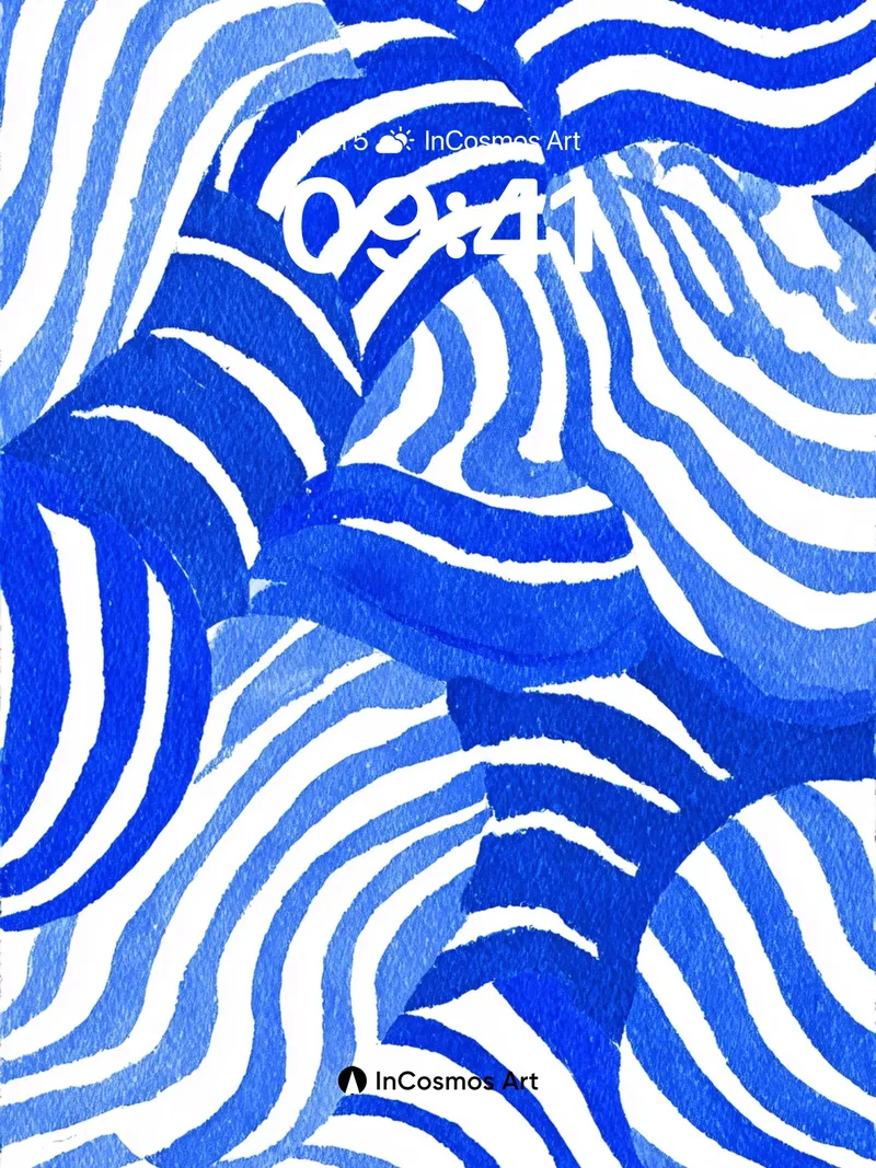 Oceanic Pulse Wallpaper with Hokusai Waves