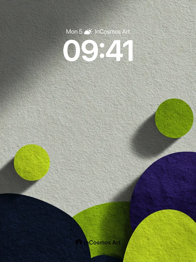 Shadow Play Wallpaper with Felt Circles