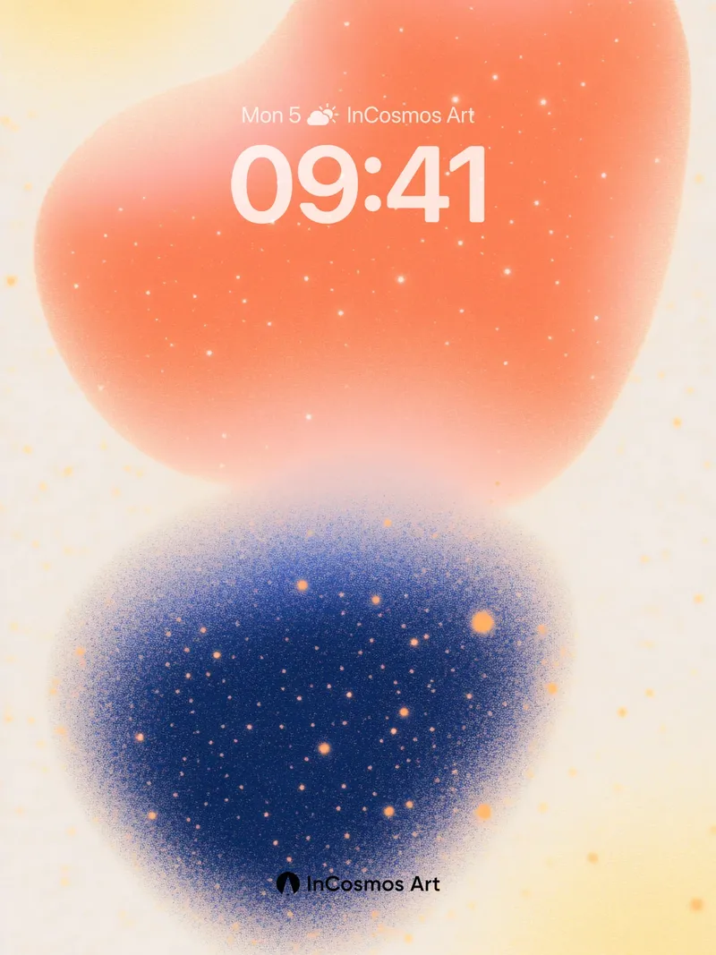 Celestial Heart Wallpaper with Starlight Veil