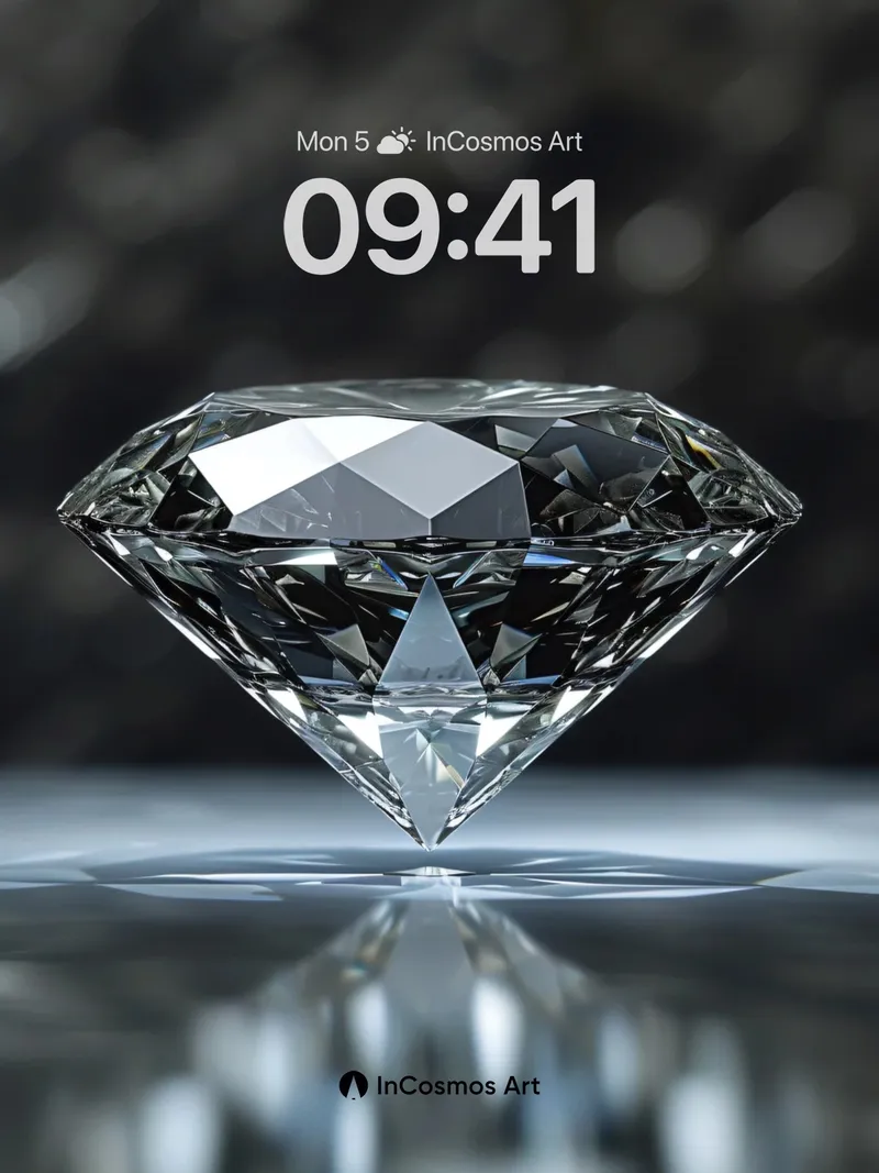 Crystal Echo Wallpaper with Liquid Reflection