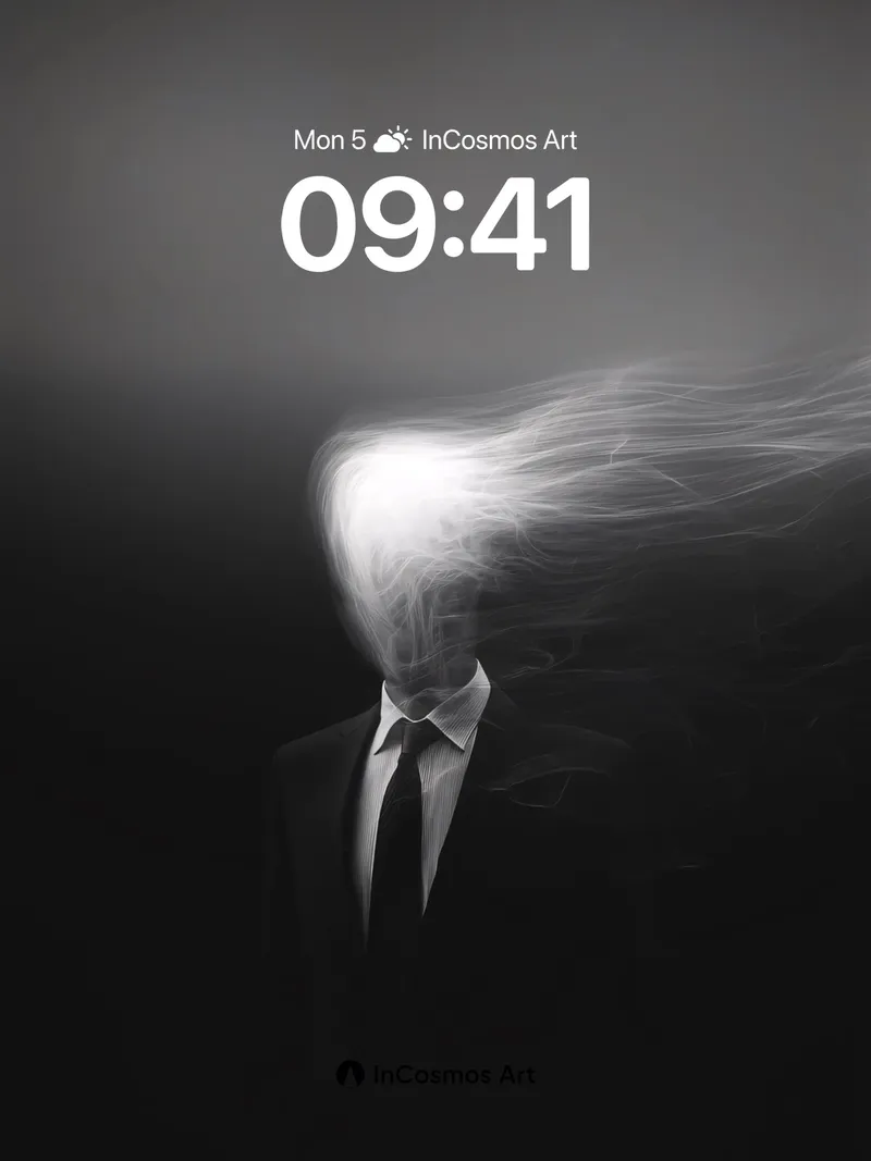 Soulless Smoke Wallpaper with Ethereal Head