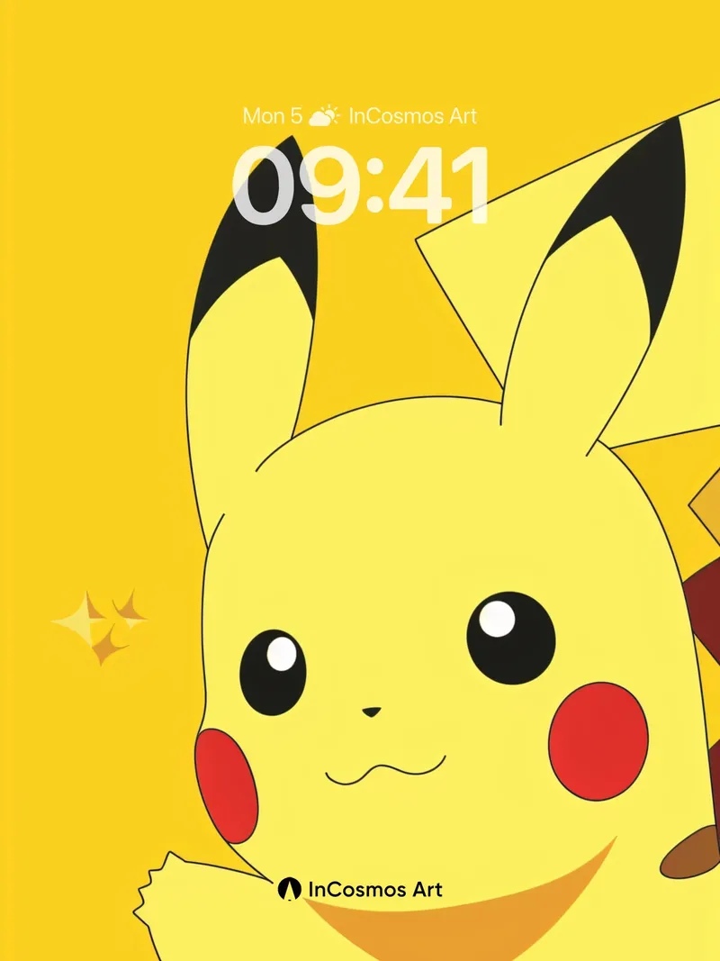 Playful Sparkle Wallpaper with Pikachu Charm