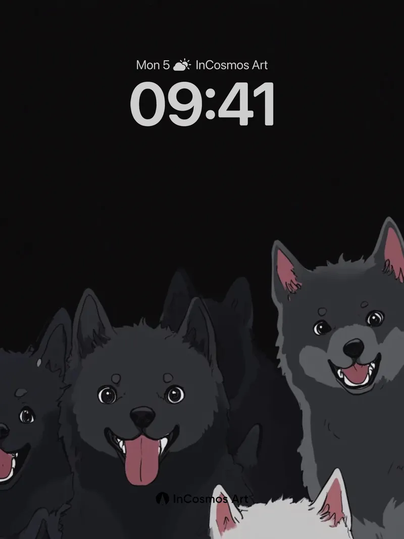 Shadow Pack Anime Wallpaper with Glowing Eyes