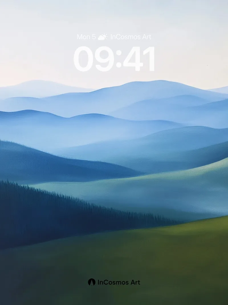 Serenity Ridge Wallpaper with Mist-Weave Depths