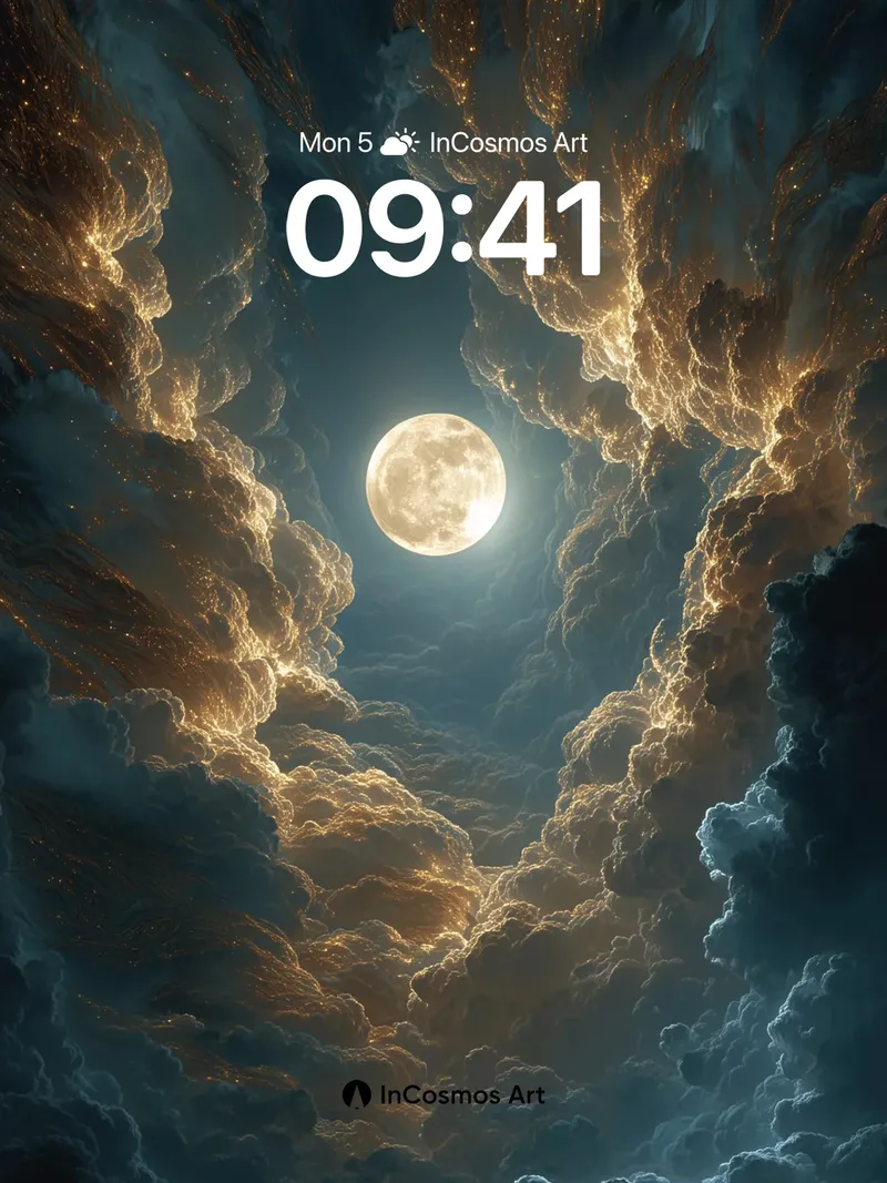 Luminous Veil Wallpaper with Celestial Drift