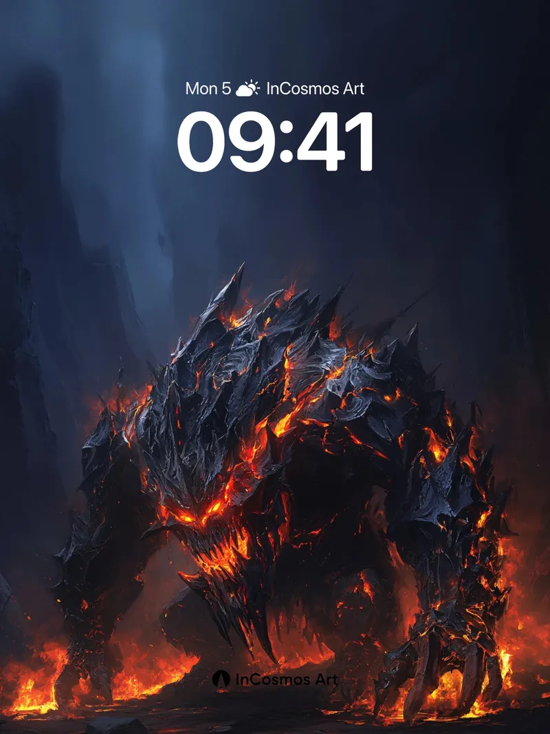 Infernal Beast Wallpaper with Molten Veins