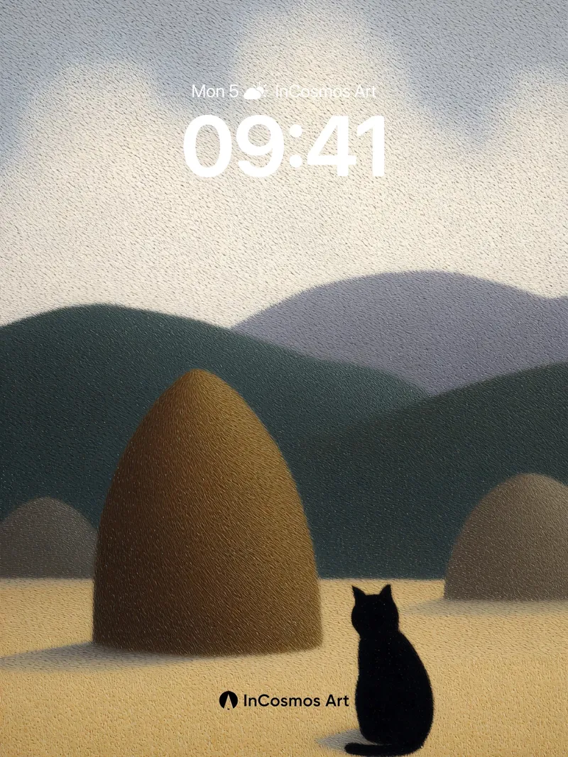 Serenity Silhouette Wallpaper with Haystack Hush