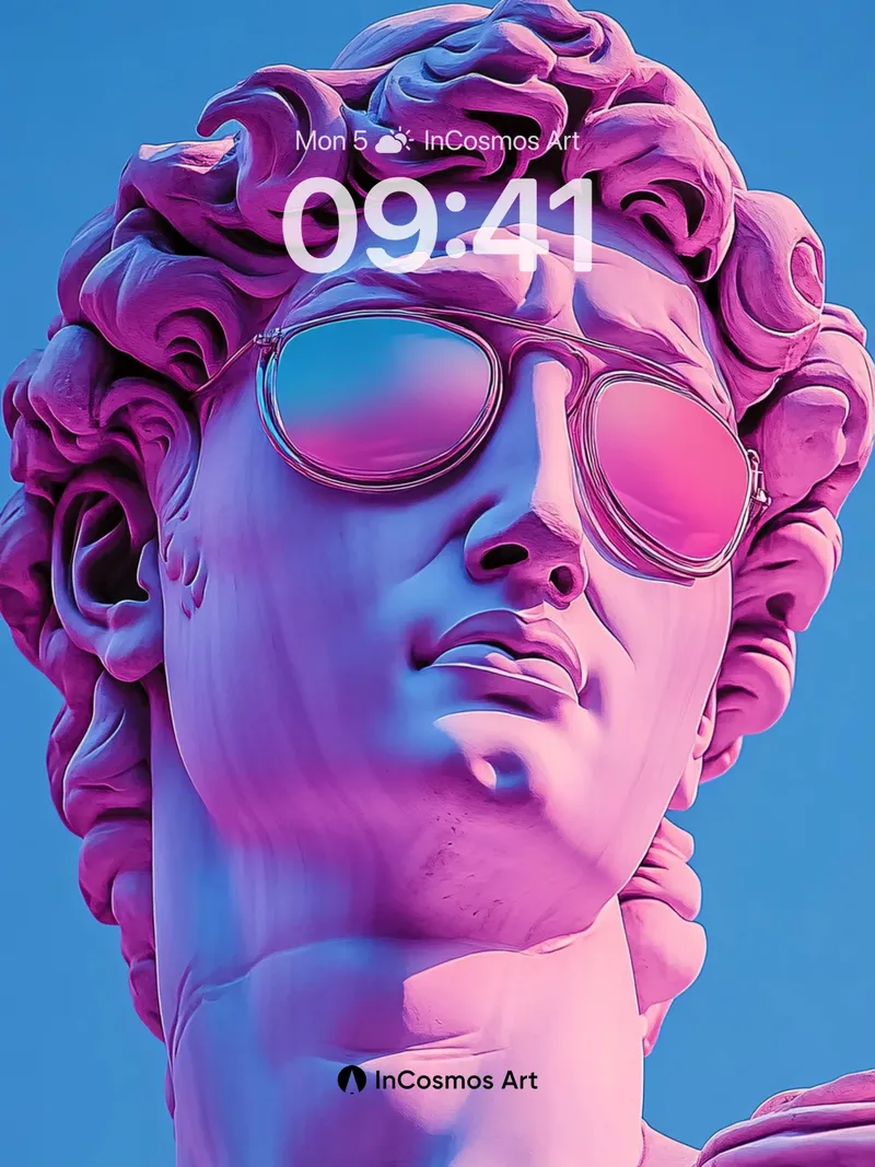 Neon Myth Wallpaper with Sunglass Gaze