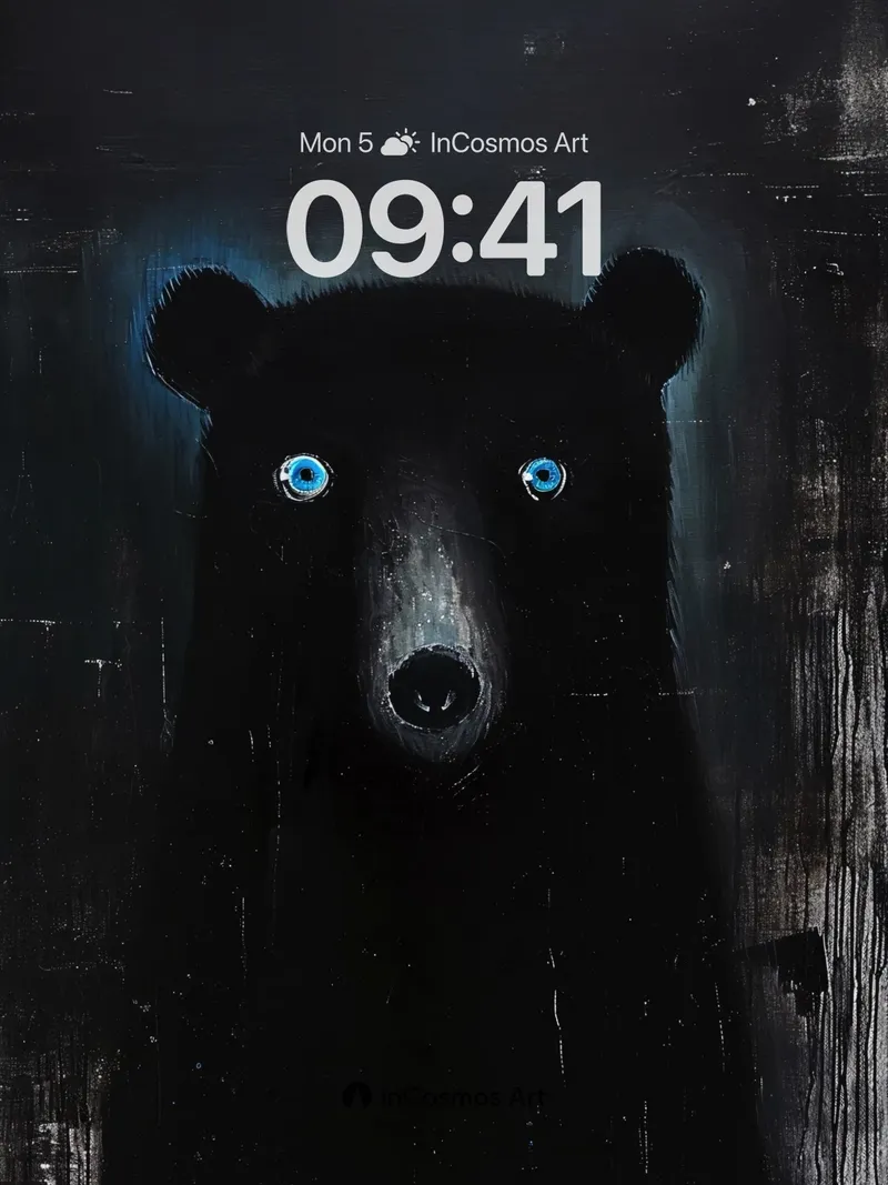 Shadowed Gaze Wallpaper with Electric Eyes