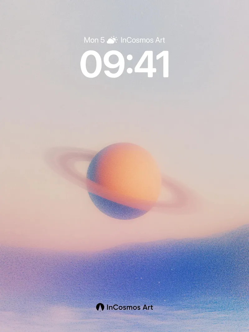 Serene Saturn Wallpaper with Ethereal Rings
