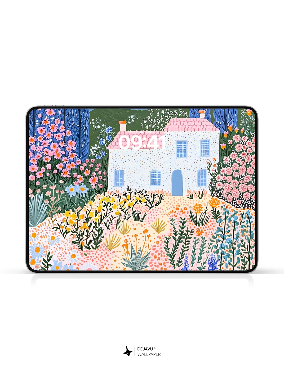 Whimsical Floral Cottage Wallpaper 8K for iPhone and Android