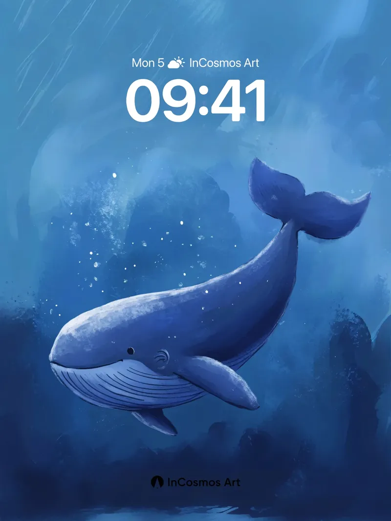 Whispering Depths Wallpaper with Celestial Glow