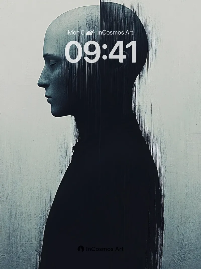 Silent Divide Wallpaper with Fractured Light