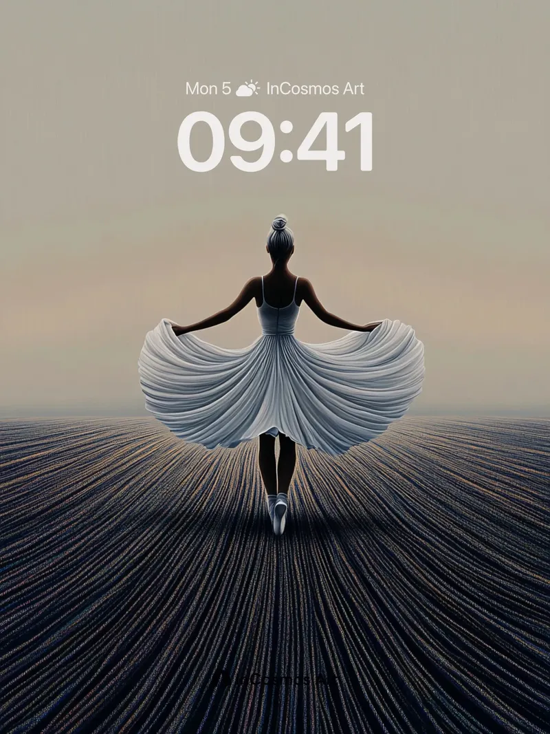 Ethereal Drift Wallpaper with Floating Lines