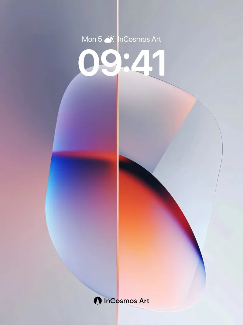Serene Gradient Wallpaper with Ethereal Division